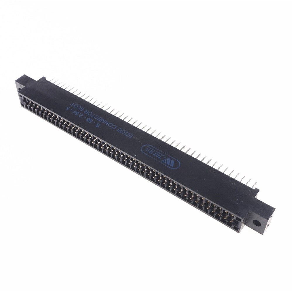 Connecteur de carte de bord, pas de fente de 2.54mm oreilles, montage de prise de doigt doré, 5 pièces, 24 42 44 48 50 56 60 86 88100 128 broches PCB: 2X44 88 Pin