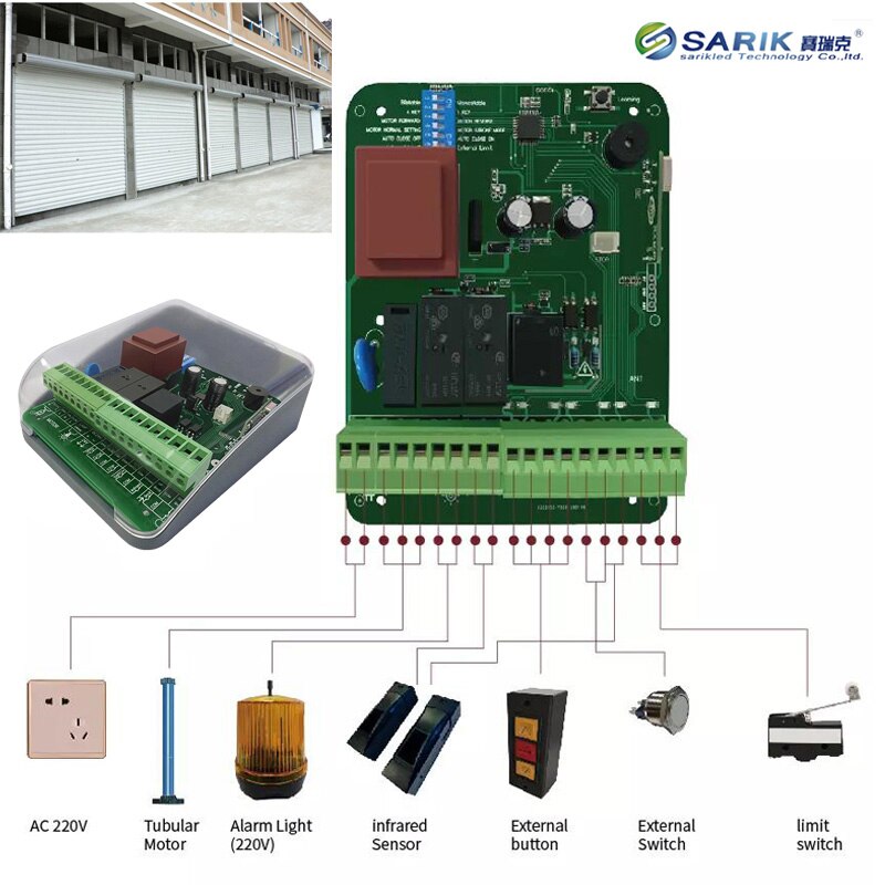AC200V-250V RF Wireless Remote Control switch tubular motor Shutter/winch/garage rolling door/electric curtain/Projection