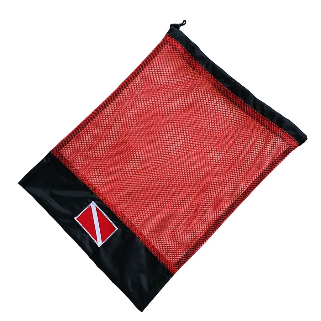 Portable Durable Mesh Gear Bag for Scuba Diving Snorkeling Swim Mask Goggles Mouthpiece Regulator SMB Surface Marker Buoy: Red