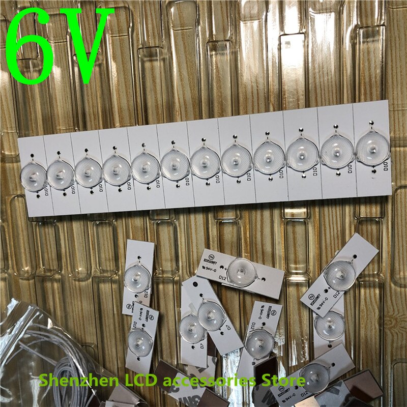 50Pcs/Lot 6v SMD Lamp Beads with Optical Lens Fliter for 32-65 inch LED TV Repair 48HR330M05A1
