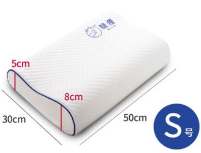Mlily Memory Foam Bed Orthopedic Pillow for Neck Pain Sleeping with Embroidered Pillowcase 60*30cm: white  S
