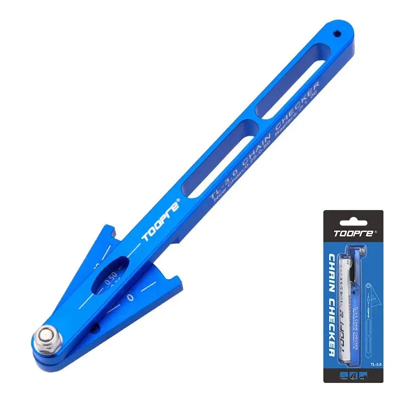 TOOPRE Bicycle Chain Wear Indicator Measurer Aluminum Alloy Chains Gauge Measurement Checker MTB Road Bike Repair Accurate Tool