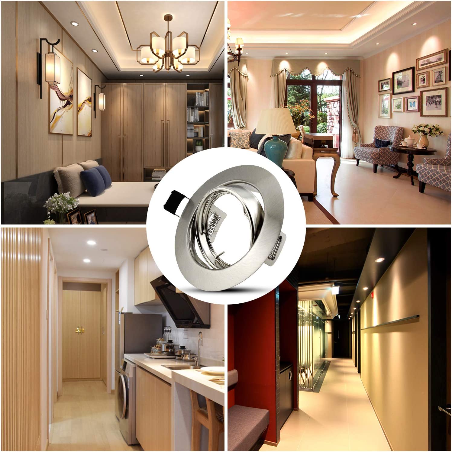 LED Downlights Frame Ronde Armatuur Verstelbare Downlight Led Houders Uitsparing voor MR16 GU10 Lamphouder Inbouw LED Spot Light
