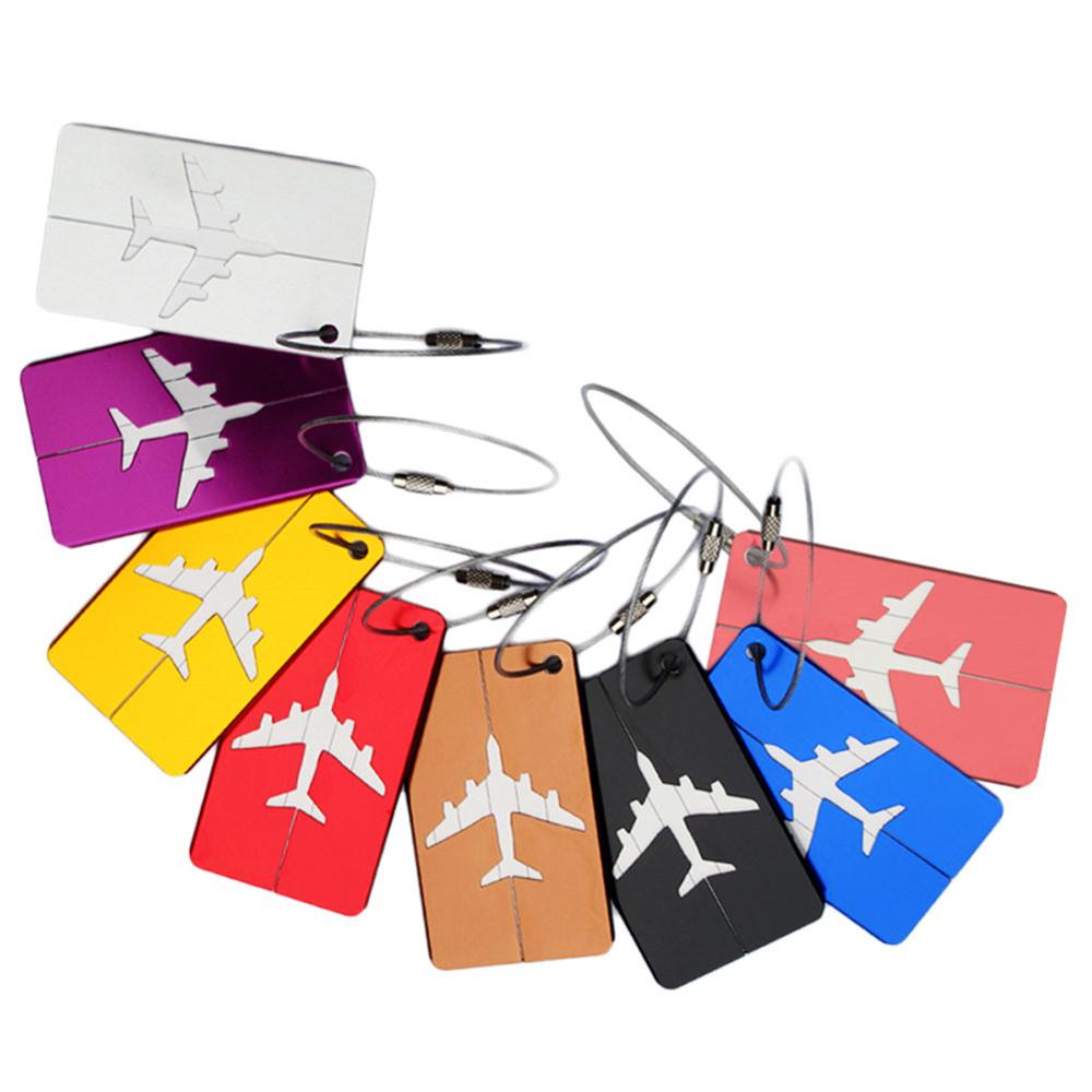 Rejse aluminium fly bagagemærker kuffert etiket navn adresse id bagagemærke