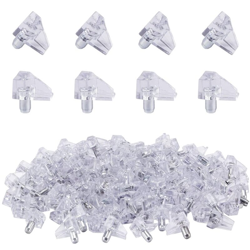 100 Stck Klar Regal Unterstützung Heringe-5mm Schrank Regal Clips, Regal Halfter Stifte Halterung Stahl Stift für Schrank Möbel: Ursprünglich Titel