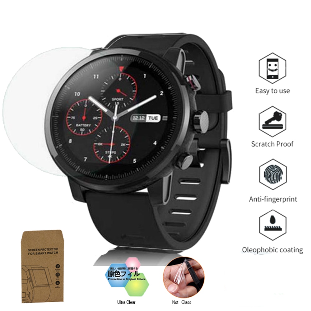 Brotect Pellicola Protettiva Per Amazfit Stratos (2 Pezzi) – Copertura Completa 3D Curva, Trasparente E Anti-Graffio