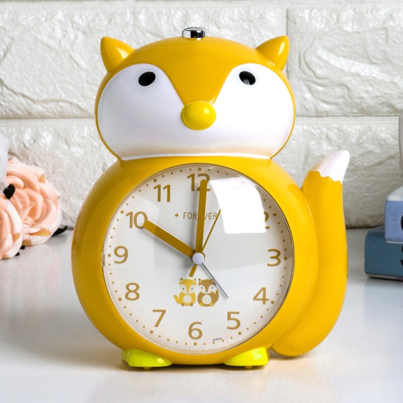 Reloj alarma para niños silencioso multifunción Hombre perezoso, música, luz nocturna creativa, mesita de noche, pequeña alarma, reloj de dormitorio de dibujos animados
