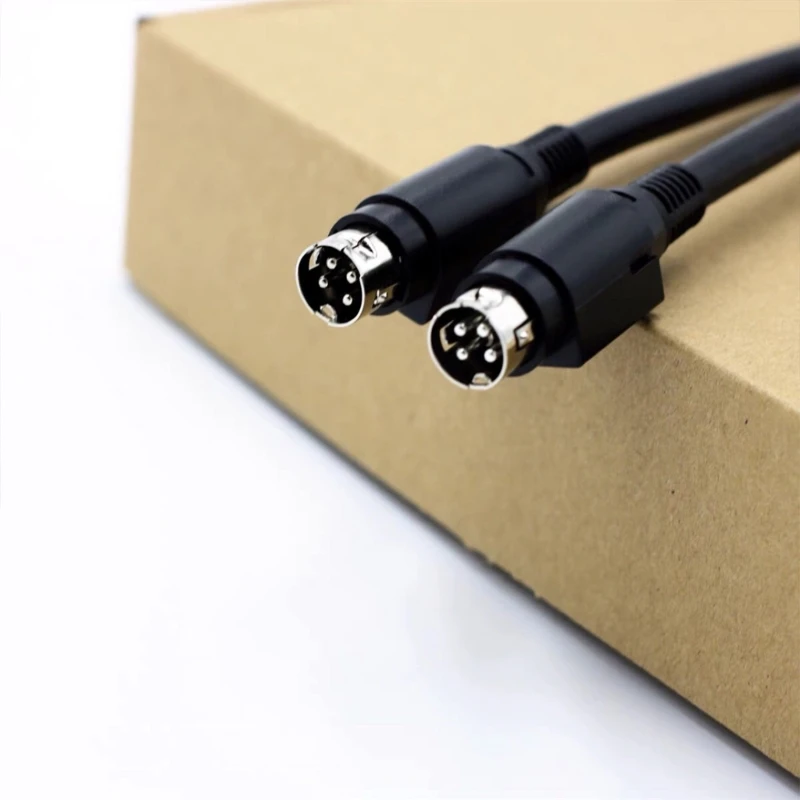 4Pin Speaker Cable for R1700BTR1600TIII Speaker 4Pin DIN Male to Male Cord Highly Temperature Resistant PVC Cover
