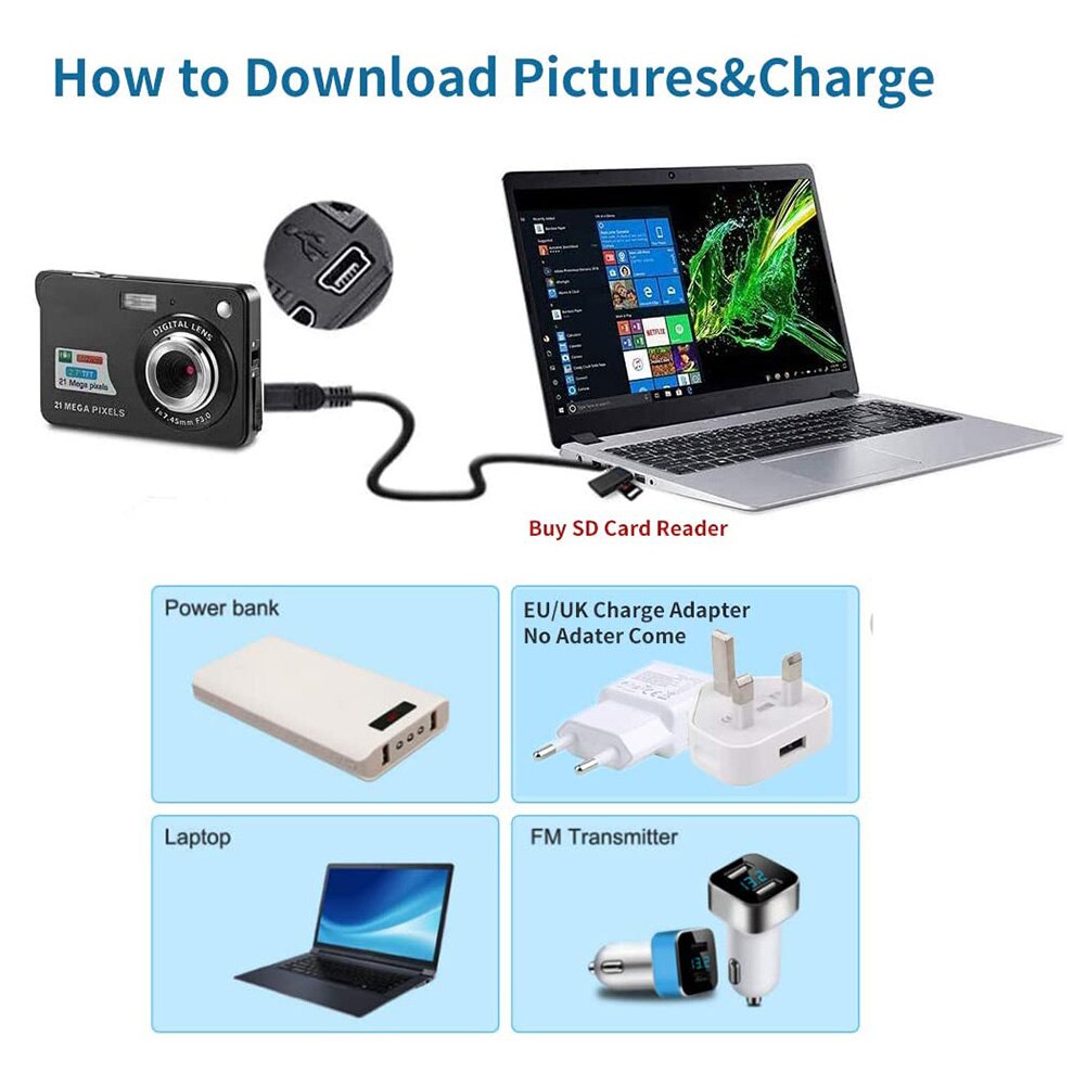 Digital Camera Original Camera Optical 18MP Digital Camera 2.7 inch TFT LCD Microphone Photo Video Camcorder Kids