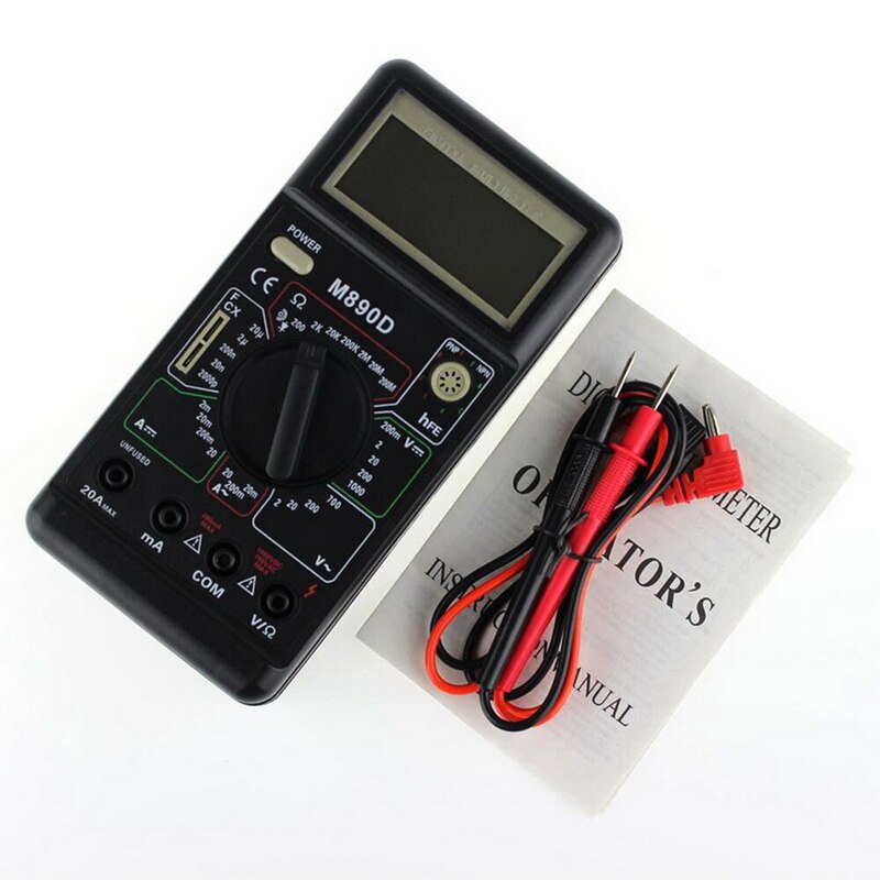Portable Digital Multimeter AC/DC Ammeter Resistance Tester Multitester Current Tester DT830L/DT890D/DT820B/DT700B/DT3266L: DT890D