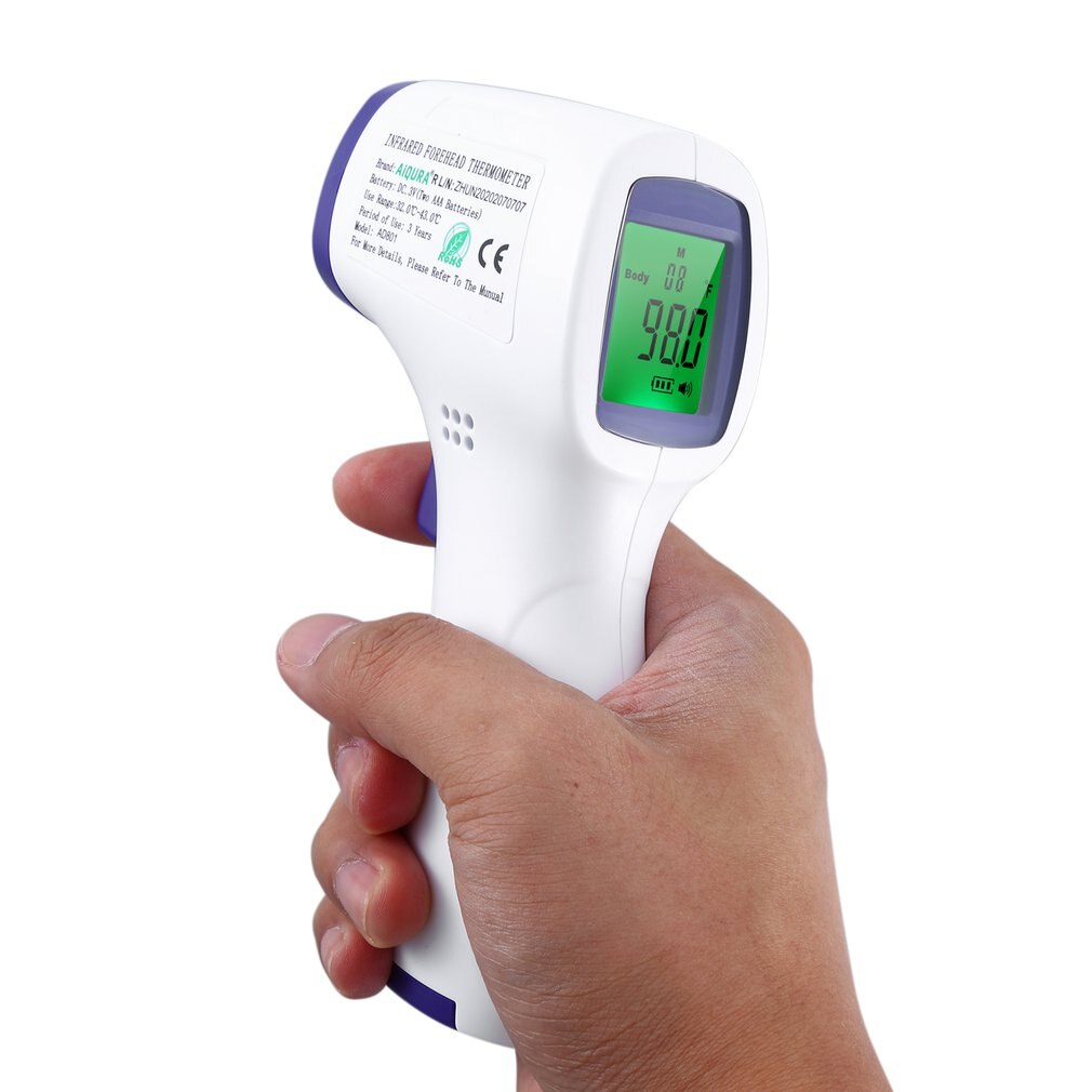 Aiqura ikke-kontakt infrarødt termometer håndholdt infrarødt termometer høj præcision måler kropstemperatur
