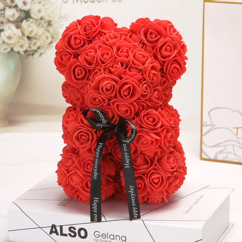 Romantisk valentinsdag plys rose bamse julebryllup til kæreste fødselsdag