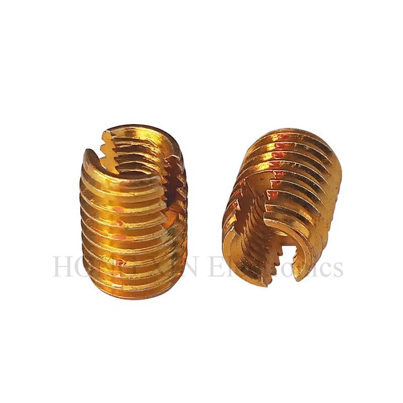 Zinc Alloy Threaded Insert Nuts Assortment 60Pcs Self Tapping Thread Slotted Inserts Combination Set Repair Thread Tool