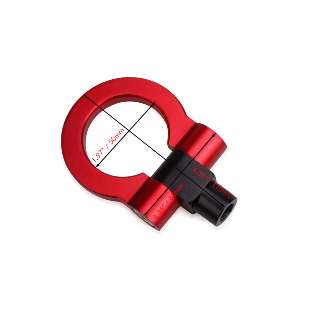 CNC Machine Aluminum Towing Hook Ring Kit On Tow Hook Eye Towing Colorful JDM Style For BMW 3/4/5 Series RS-TH008-12