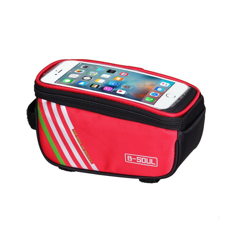 Fiets Tas Waterdicht Frame Tas - Telefoonhouder - Mountainbike Accessoires: Rood
