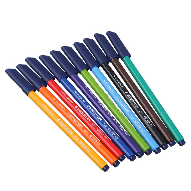 Staedtler 326 WP10 10 Kleur Water Oplosbare Art Markers Pennen Set Aquarel Pen Veilig En Milieuvriendelijk Kan Worden gewassen