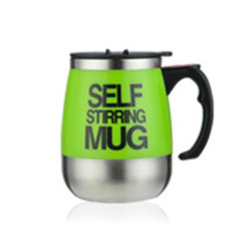 450Ml kubek samomieszający automatyczny kubek mieszający ze stali nierdzewnej robić kawy kubek mieszający kubek Dom gabinet kubek termiczny: zielony 450ml