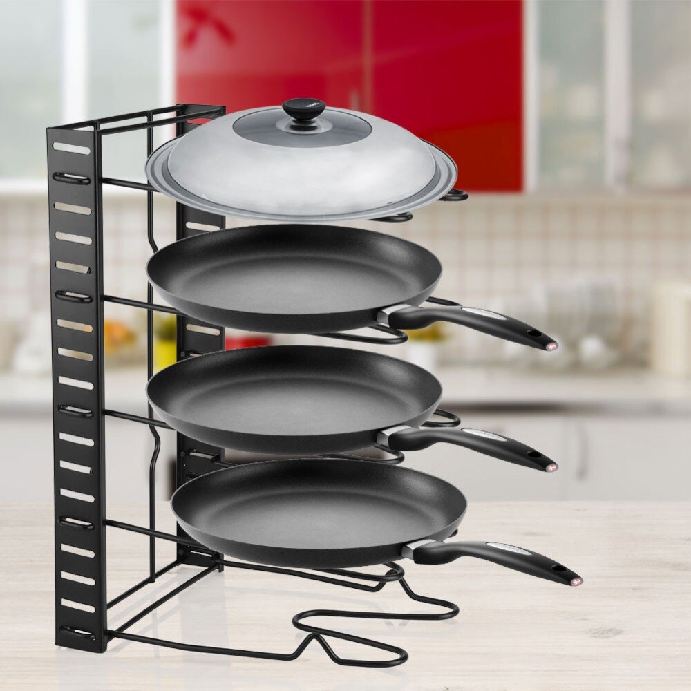 Kitchen Multi Tier Pot Frying Pan Lid Storage Rack Organizer Cookware Stand Holder