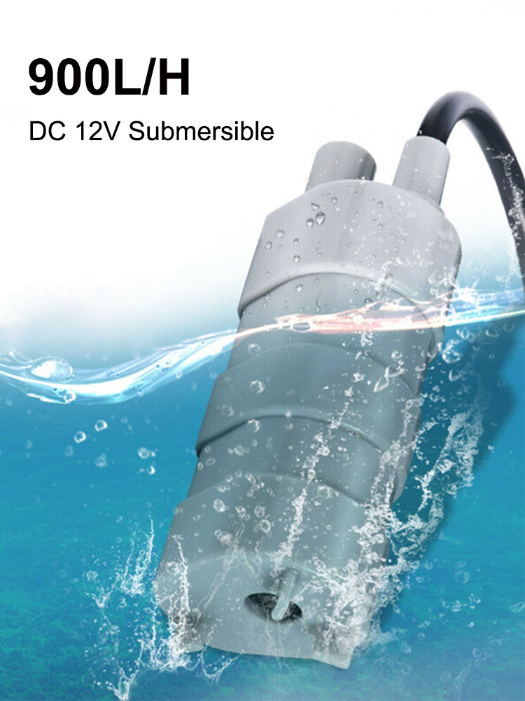 DC 12V Submersible Water Pump 900L/H 5M High Lift Diesel Oil Water Pump High Flow Engineering Plastic Mini Water Pump