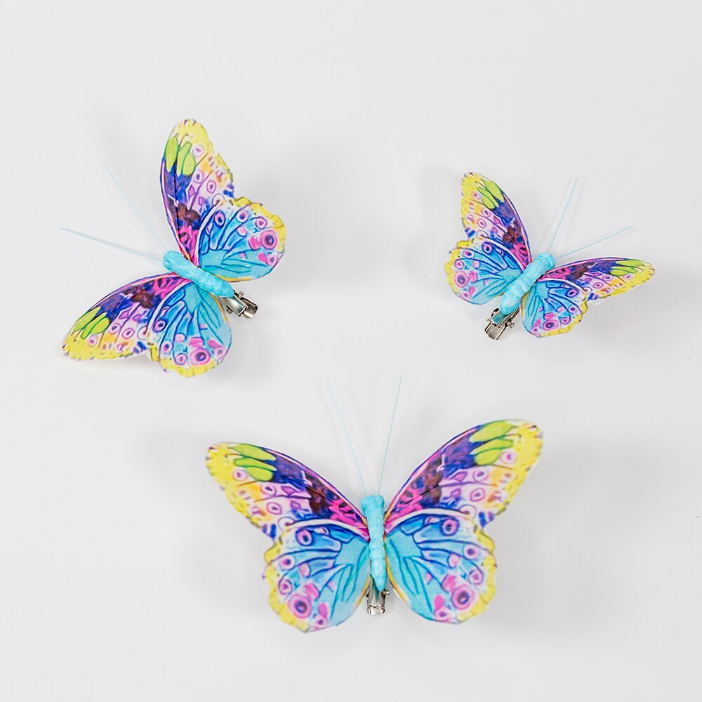 Simulacióncon plumas pintadas decoración de mariposas pila decoración de terraza y balcón decoración de jardinería butterflysil