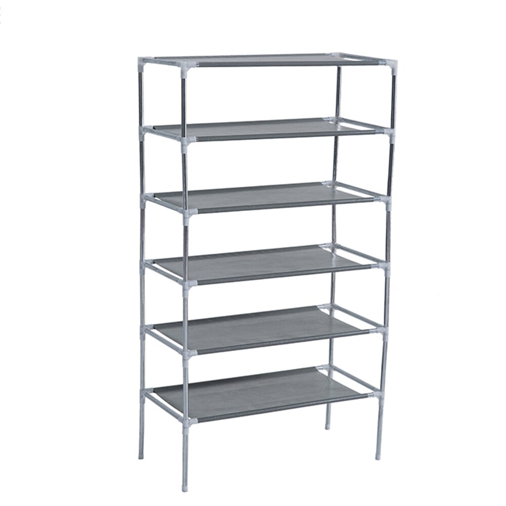 Étagère à chaussures 4 niveaux gris 54x28x55 tissu non-tissé | Leroy Merlin