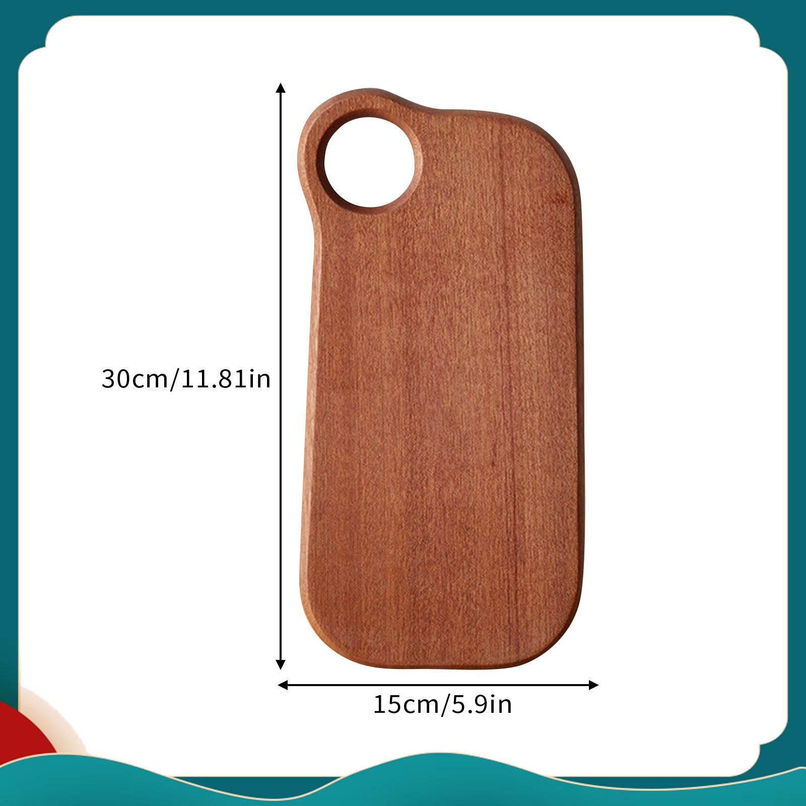 Tabla de cortar de madera tallada, taza de agua y fruta, tabla de cortar de madera, plato de comedor para niños, tabla de cortar, tabla de cortar de carne: Beige
