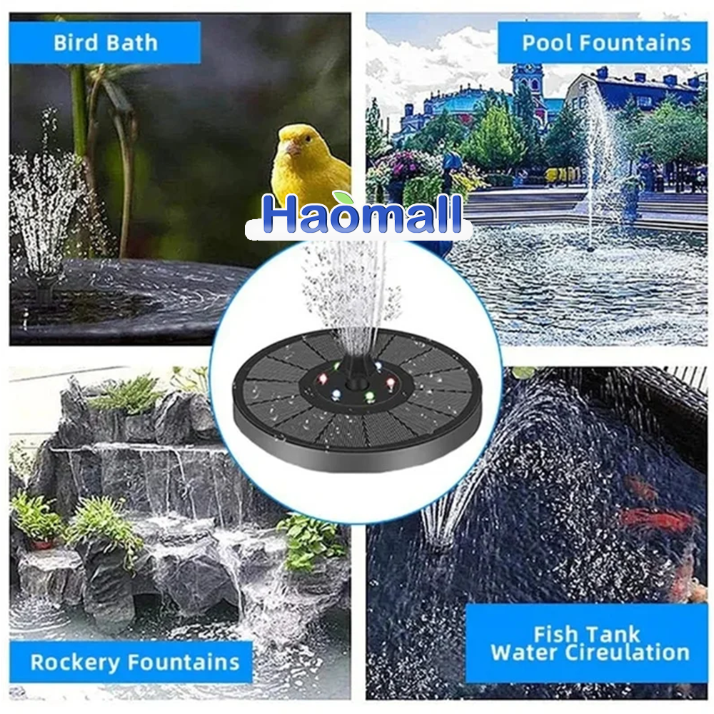 Outdoor Solar Water Fountain Floating Bird Bath Ga... – Vicedeal