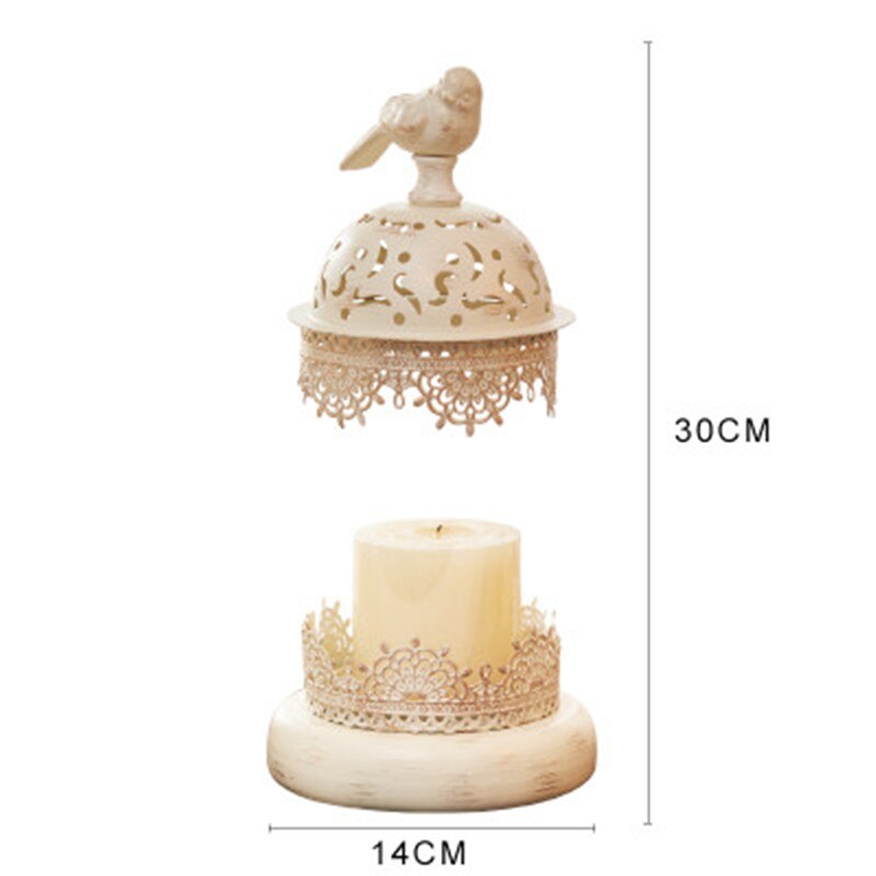 Vogelkooi Ijzeren Kandelaar Glas Kaars Stand Lantaarn Europa Marokkaanse Holle Kaars Stok Stand Bruiloft Decor X4943