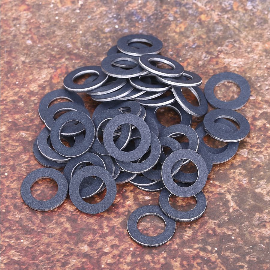 50 stk aftapningsprop pakninger 90430-12031 oem dele udskiftning passer til toyota / lexus olie pande knuse skiver metal aluminium legering