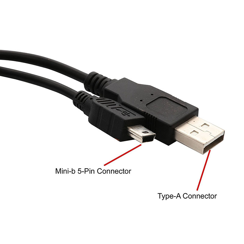 USB Dual 2,0 tipo A Mini USB de 5 pines tipo B x1 Y Cable de alimentación Y datos