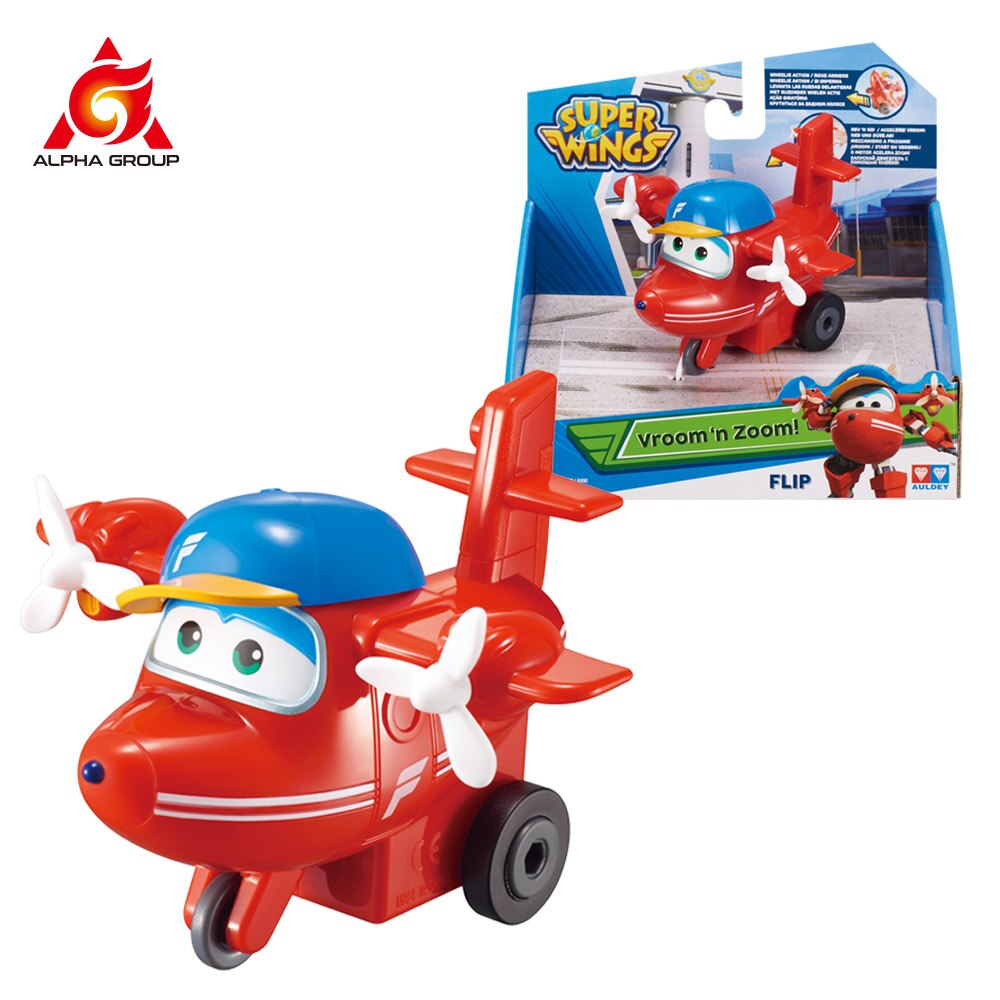 Super Wings Vroom n' Zoom - Series Pull Back Car Kids Clockwork Toy For Children's Birthday Surprise: Flip