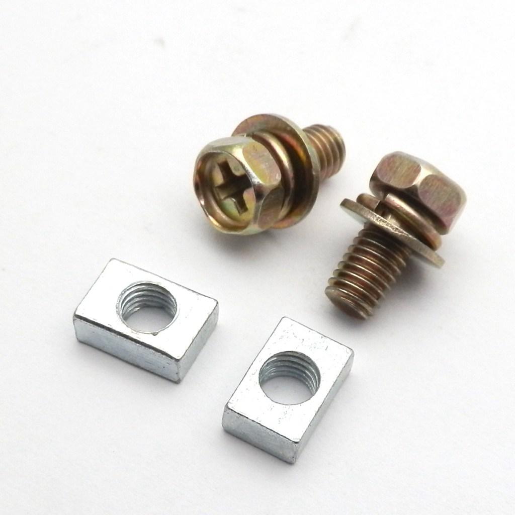2 Set Universal Motorrad Roller ATV Dirt Bike Batterie Terminal Mutter und Bolzen Schrauben M5x10mm M6x12mm 4Ah 5Ah 6AH 7Ah