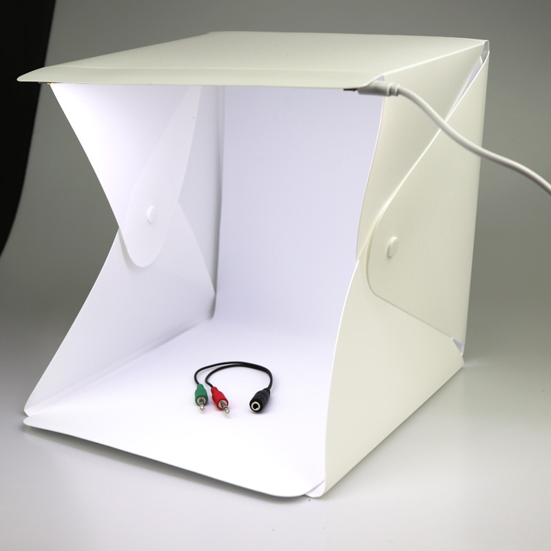 30 cm Led Licht Mini Fotostudio Doos Fotografie LED Light Room Tent Tafelblad Schieten Soft Box Accessoires Achtergronden Lightbox
