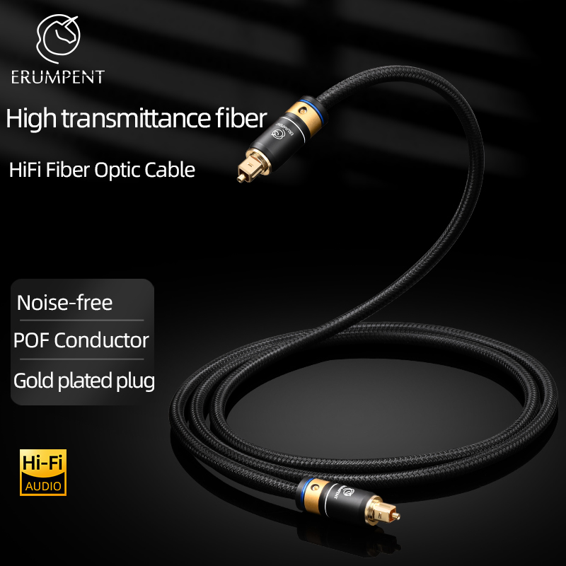ERUMPENT Cable de Audio óptico Digital HiFi Conductor POF Cable de Audio de fibra óptica Toslink SPDIF Digital para Dolby DTS 5,1 7,1
