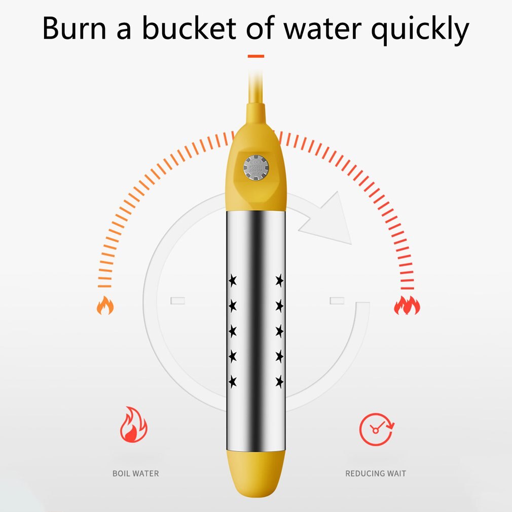 2500W 1.5 Meter Lijn Rvs Insteekbatterij Verwarmingselement Automatische Power-Off Water Boiler Tool