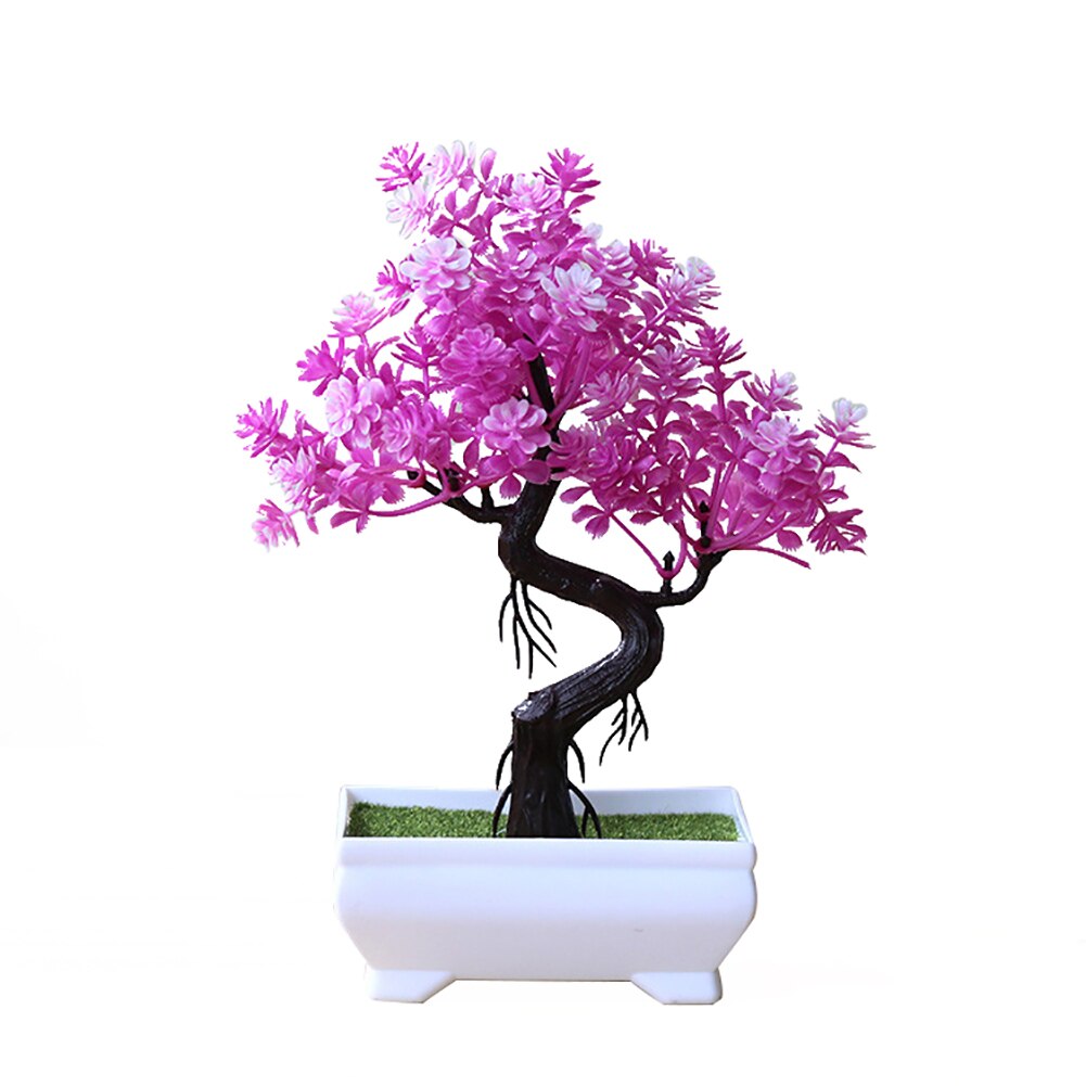 Artificial Potted Tree Decorative Bonsai Simulation Plant Home Office Decor Table Centerpieces DIY Ornament