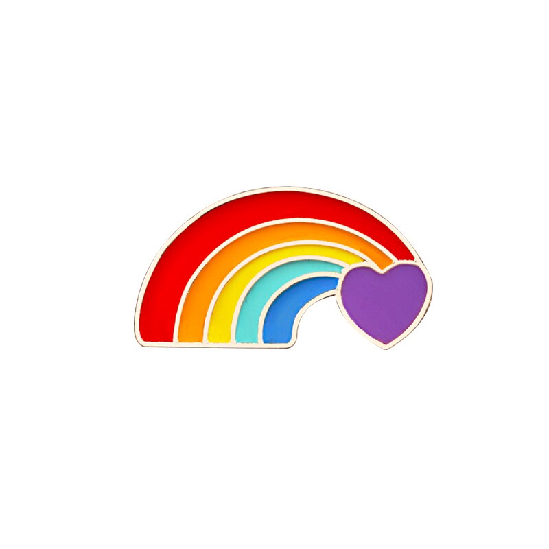 Creatieve LGBT Broche Regenboog Pins Kleurrijke Hart Vlag Vinger Email Revers Pin Lesbische Gay Pride Badge Cartoon Kleding Decoratie