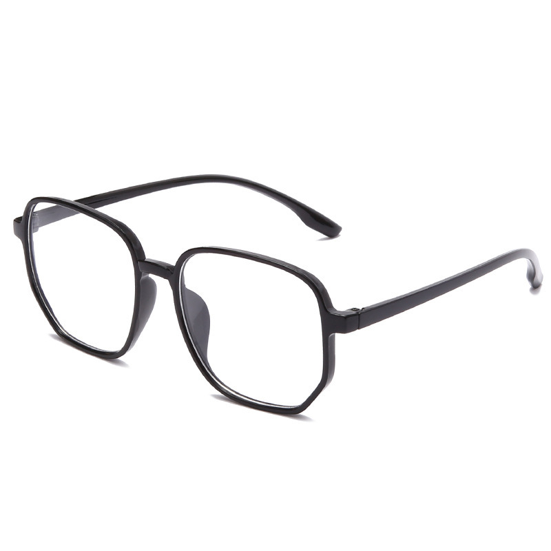 Anti-blue Glasses Retro Flat Mirror Large Frame Irregular Polygon Flat Mirror Ins Net Celebrity Plain Thin Glasses
