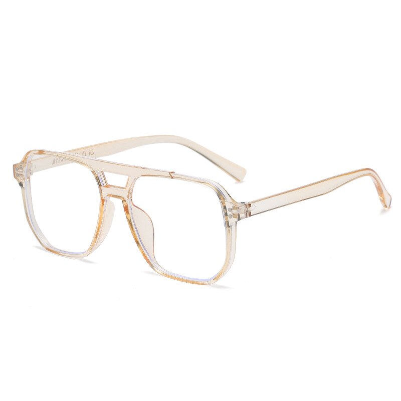 Transparent Computer Glasses Frame Women Men Anti Blue Light square Eyewear Blocking Glasses Optical Spectacle Eyeglass: Orange