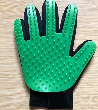 5 farben Handschuh Für Katzen Hunde Pflege Kämme Pet Haar Entferner Haarbürste Für Kleine Medium Große Tiere Liefert Pet Accessoies: Left Hand / Licht Grün