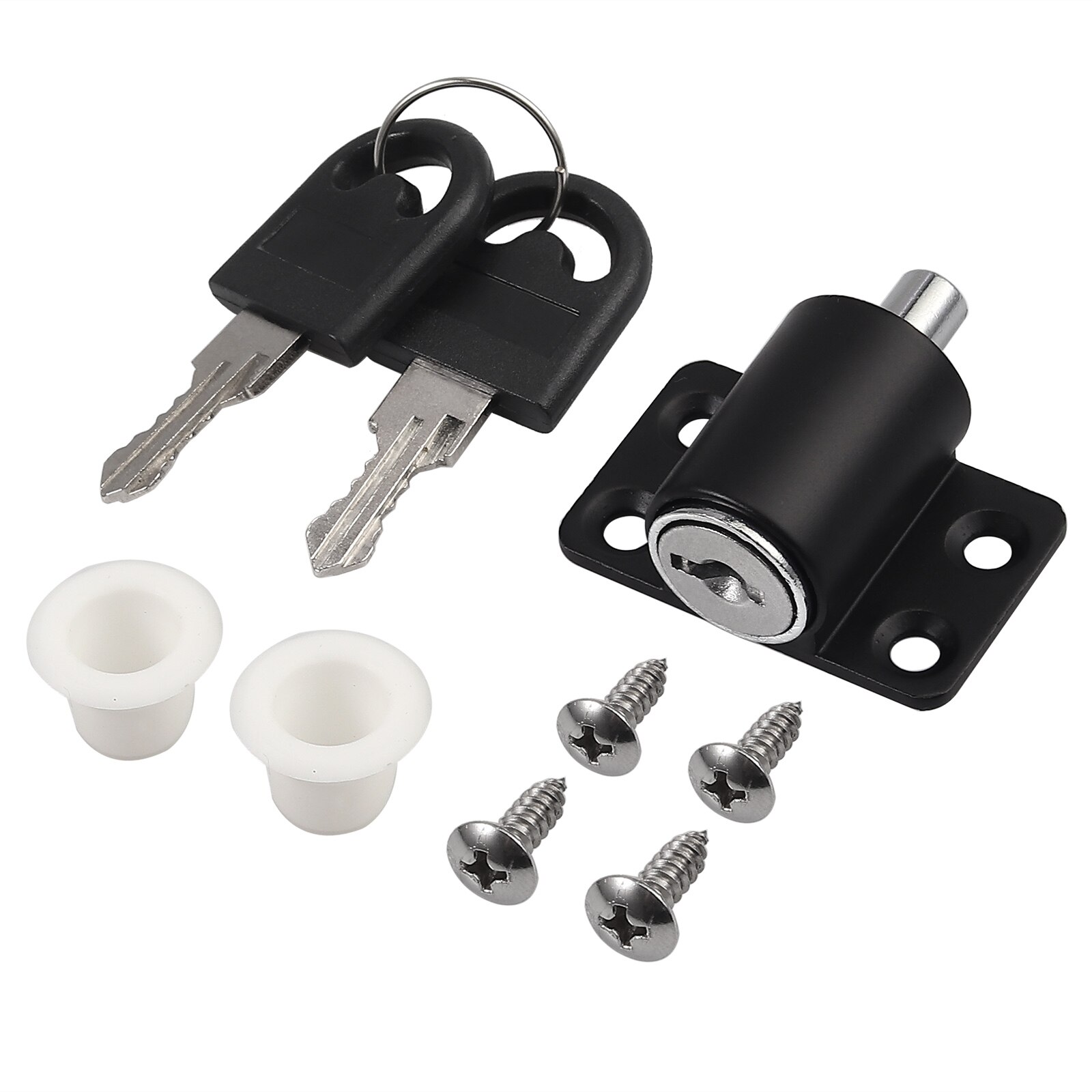 Neoteck-Juego de cierres para puerta corredera de Patio, cerrojo de seguridad antirrobo, color negro, blanco, plateado y blanco, 4 unidades