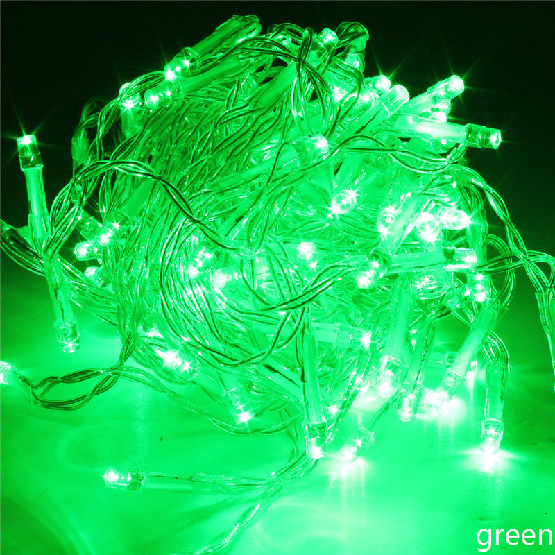 7-kleuren LED Fairy Lichtslingers Batterij-aangedreven buiten Waterdichte LED Lichtslinger Kerst Verjaardag Home Party Decor Lamp: YELLOW / 350W