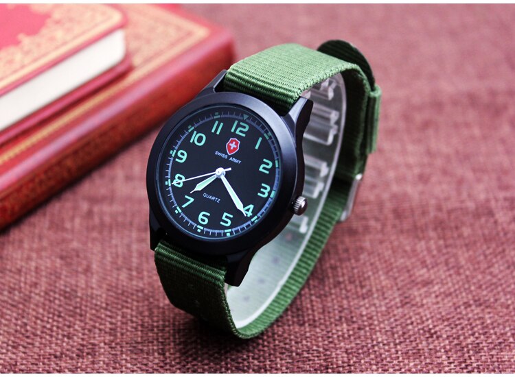 Middelbare scholieren unisex platina nylon stof horloge sport dunne jongens meisjes canvas kwarts jurk polshorloges voor jongens meisjes