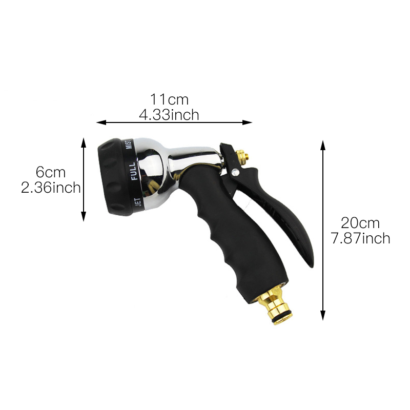 Spray Lawn High Pressure Water Gun For Garden Washing Car Durable Hand-held Tools Watering Multi-function For 8 Spray Modes: 3