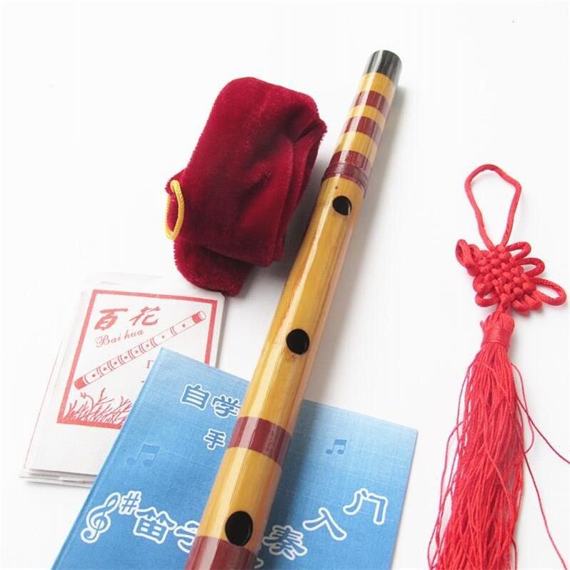 Beginner Flute Ethnic Musical Instruments Bamboo Flute Children Self-study Fife Natural Bamboo-Made 47cm Flute Traditional Instr