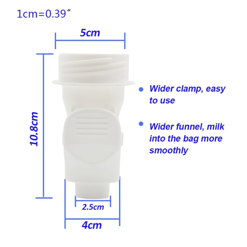 Sacs de stockage de lait maternel de bébé pince de convertisseur d'adaptateur d'agrafe pour le connecteur Standard de tire-lait de calibre