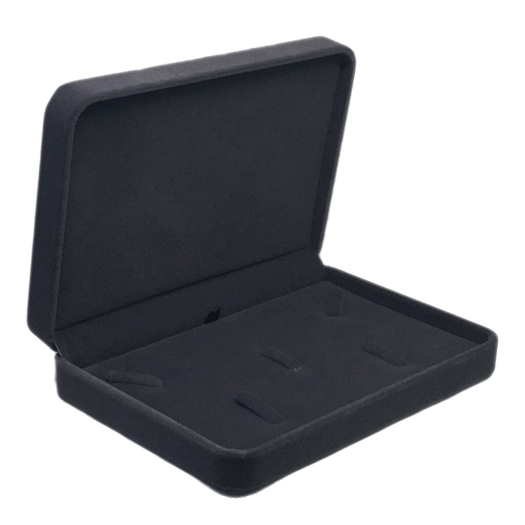 Caja de de terciopelo de lujo, caja de joyería para anillo, pulsera, collar, pendientes, colgante, caja de almacenamiento, vitrina de , organizador de joyería: Grey