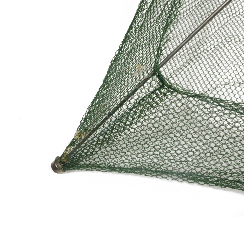 Filet de pêche carré en Nylon pliant appâts piège filet d'immersion pour attraper les poissons de crabe de crevettes réseau de pêche 60x60cm 80x80cm 100x100cm