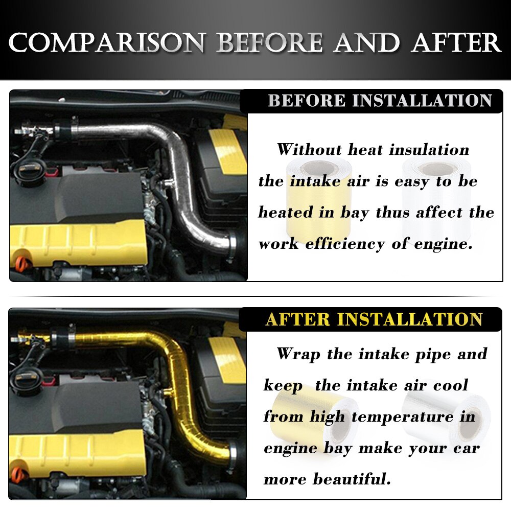 Fire-retardant Fiberglass Belt Automobile Motorcycle Refit Thermal Insulation Band Exhaust Heat Wrap Roll Heat Shield Tap