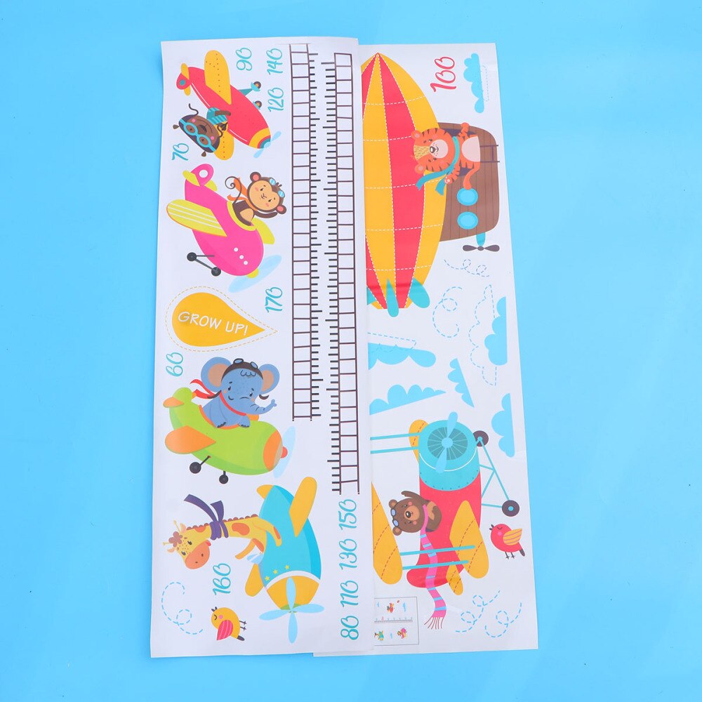 Kids Height Growth Chart Wall Sticker Measurement Ruler Removable Cat Fish Whale Octopus Crab Cute Cartoon Wallpaper Art Home Dé